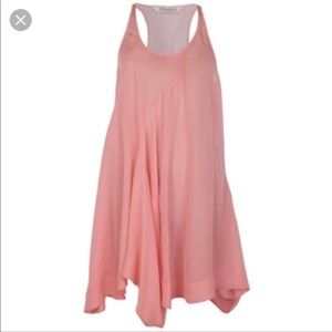Allsaints Kansas silk Dress in coral pink